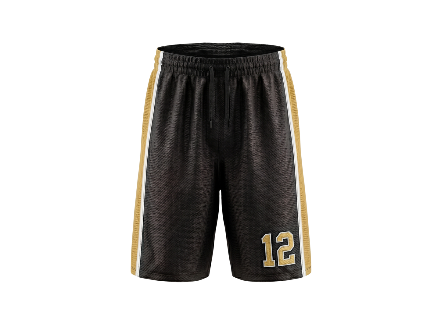 Custom Black Basketball Embroidered Shorts – Wholesale Polyester Teamwear