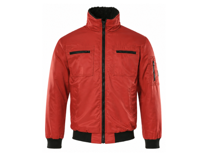 Bomber Pilot Jacket Red/Black B2B Low MOQ Workwear Jacket