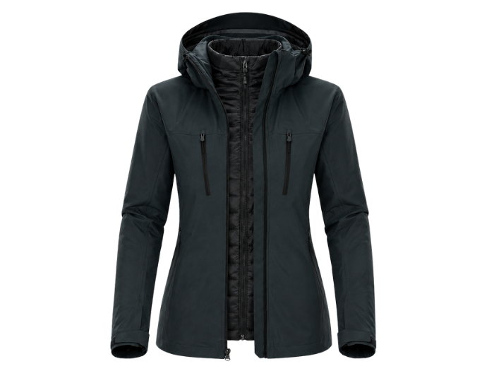 Custom Women's Bomber Jacket Workwear Charcoal Black B2B Jacket
