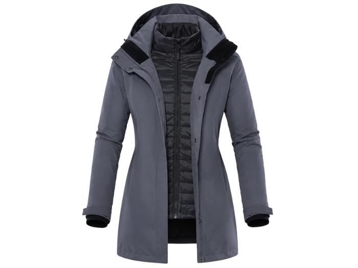 B2B Hooded Jacket Women Navy Workwear Jacket Low MOQ