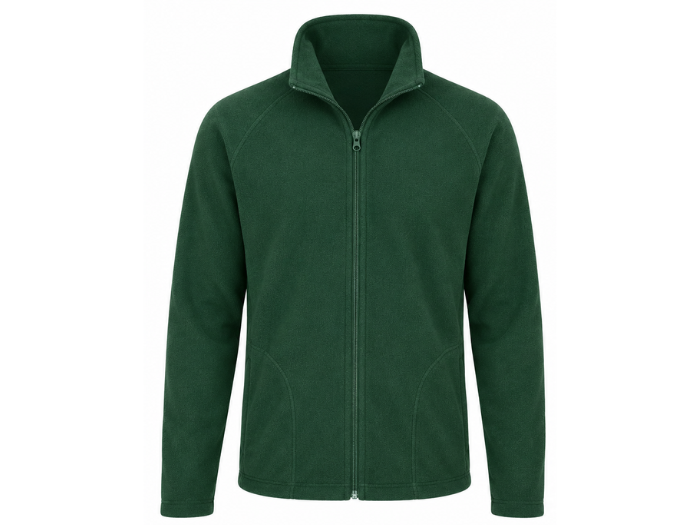 B2B Workwear Fleece Jacket Green Custom Workwear Low MOQ