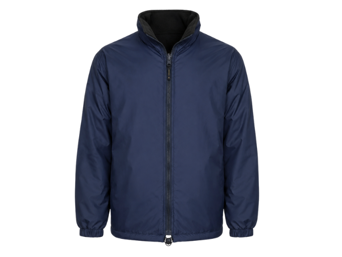 B2B Reversible Fleece Jacket Navy/Black Low MOQ