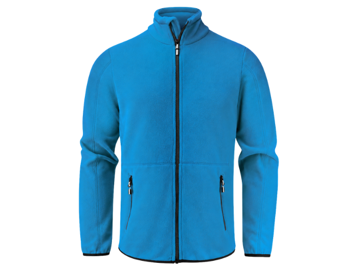 Wholesale Fleece Zip Jacket Blue Low MOQ Custom Workwear Manufacturer
