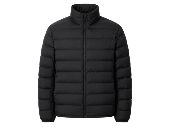 B2B Stand-Collar Eider Down Puffer Jacket Men’s Black Low MOQ Winter Manufacturer