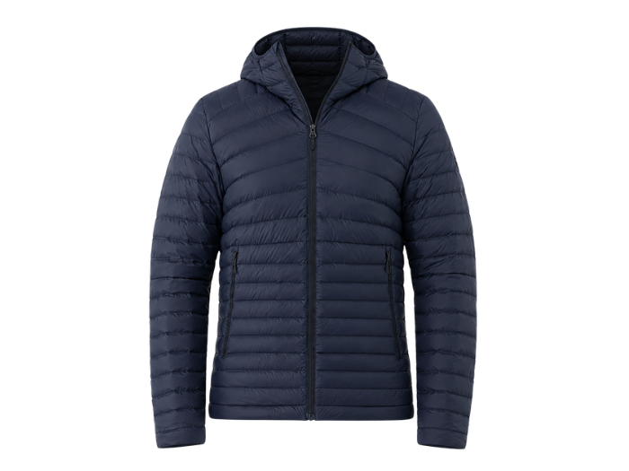 B2B Men’s Dark Navy Hooded Eider Down Puffer Jacket B2B