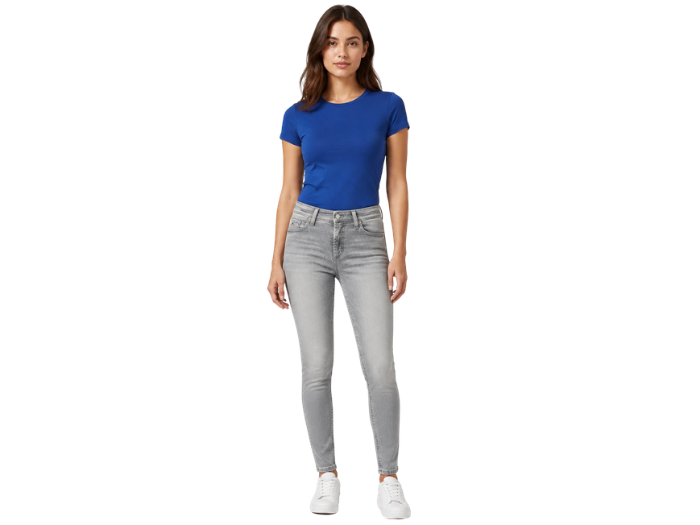 Slim Leg Denim Pants Light Grey Wash | B2B Low MOQ