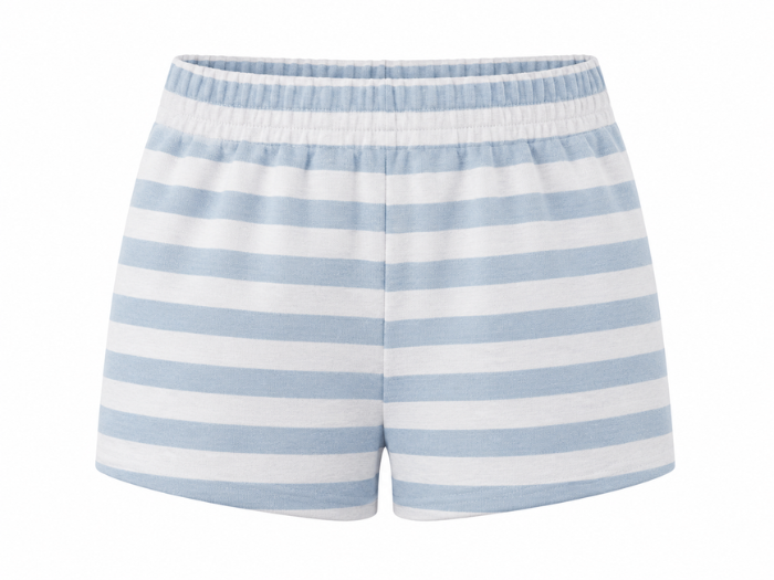 Sweat Shorts Blue White Stripe Screen Printing | B2B Low MOQ
