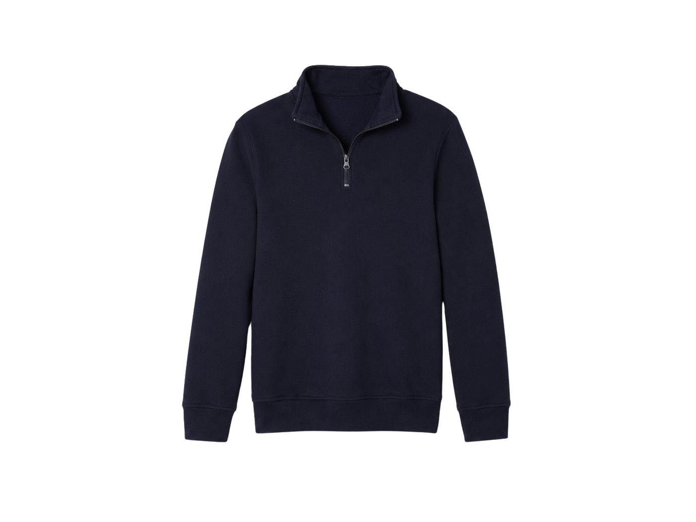 School Quarter Zip Fleece Sweatshirt Navy Blue | B2B Low MOQ Wholesale