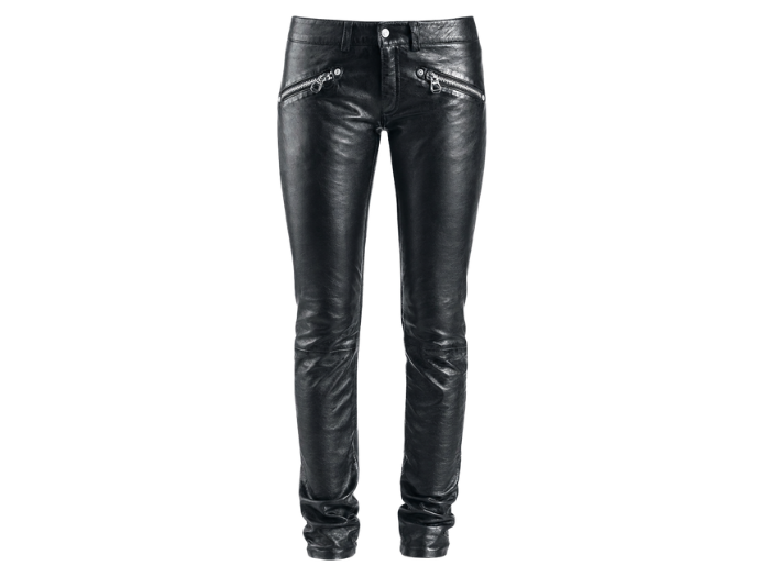 Women’s Leather Pants Black with Zipper Pocket Detail | B2B Low MOQ