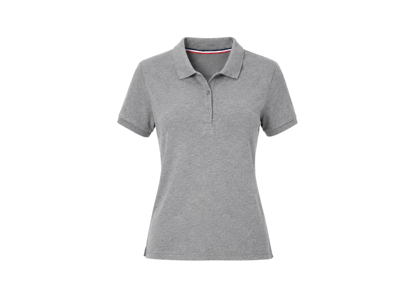 School Short Sleeve Fitted Stretch Piqué Polo Light Grey | B2B Low MOQ Wholesale