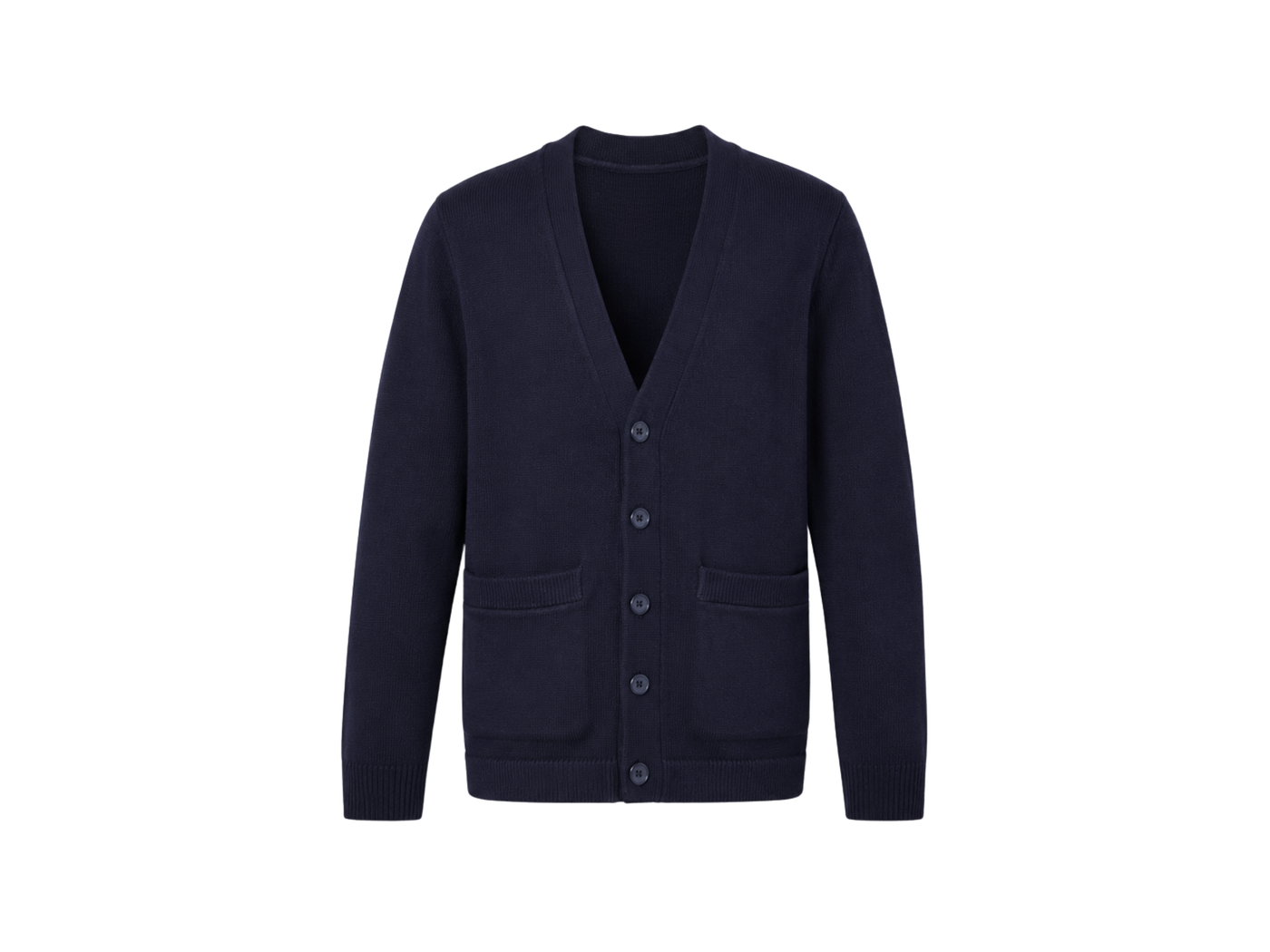 School V-Neck Sweater Cardigan Navy Blue | B2B Low MOQ Wholesale Manufacturer