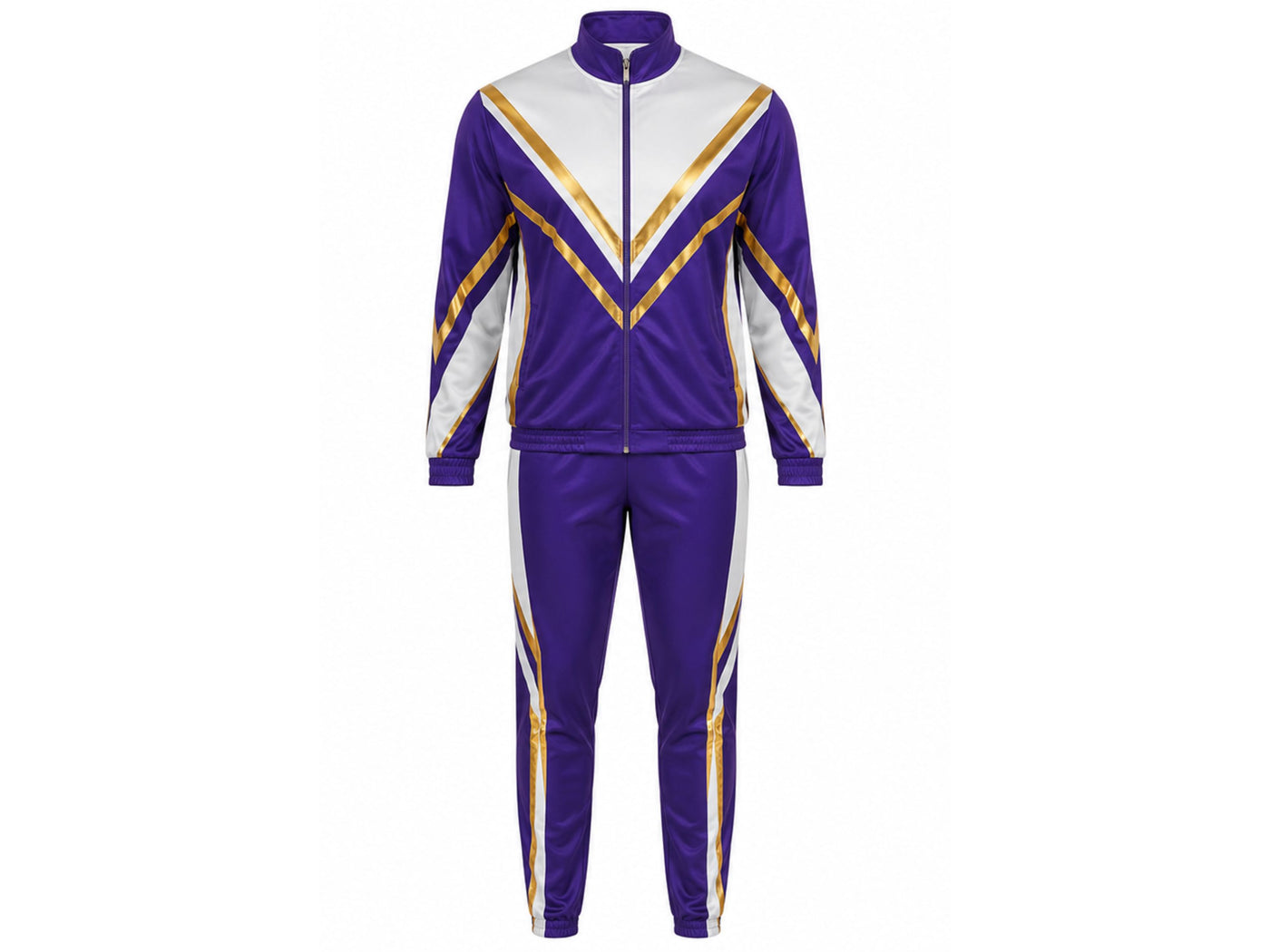 Custom Purple Cheer Warm Up Set – Jacket & Pants for Wholesale Cheer Teams