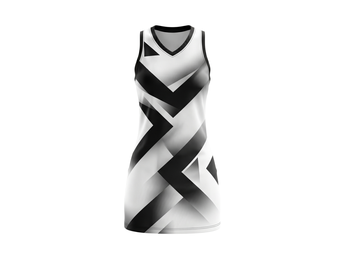 Custom Black,White & Silver Sublimated Basketball Dress