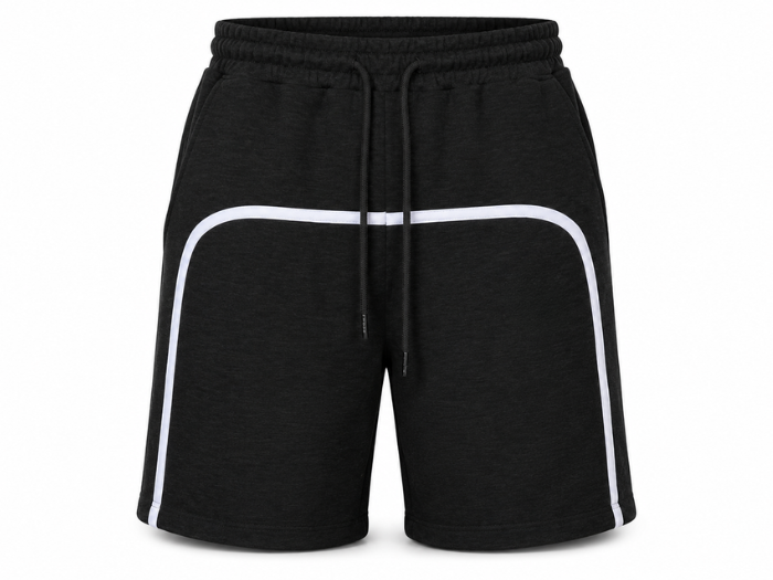 Custom Winter Men’s Black Athletic Sweat Shorts B2B