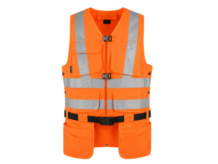Workwear Hi-Vis Tool Vest Orange | B2B Low MOQ Manufacturer
