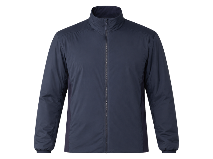 B2B Stand-Collar Eider Down Puffer Jacket Winter Navy Blue