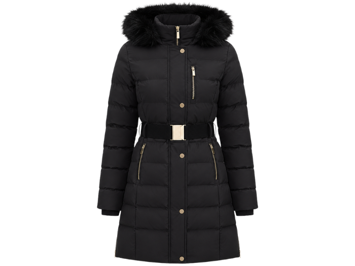 Women’s Hooded Mid-Length Eider Down Puffer Coat B2B Winter Manufacturer