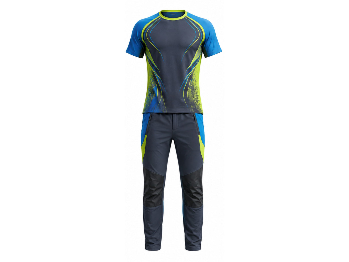 Custom Gray & Green Climbing Uniform Team Set Wholesale Low MOQ Personalized Name & Number