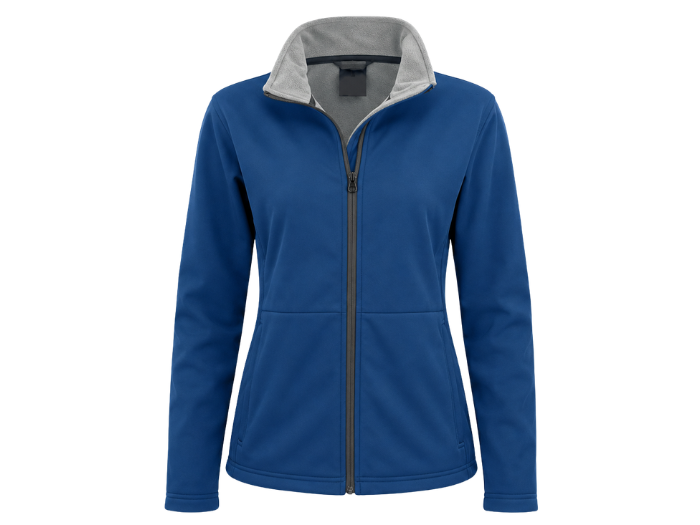 Ladies Soft Shell Jacket Royal Blue B2B Low MOQ Custom Women’s Work Jacket Manufacturer