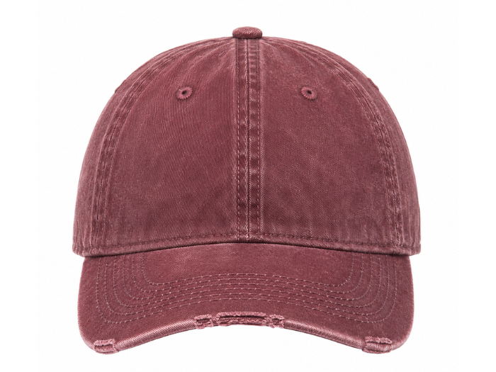 Custom Vintage Burgundy Acid Wash Cap B2B