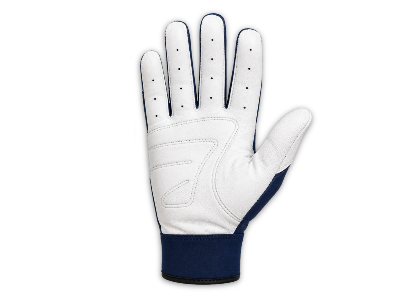 Custom White Navy Baseball Batting Gloves | Wholesale Team Gloves for Bulk Orders