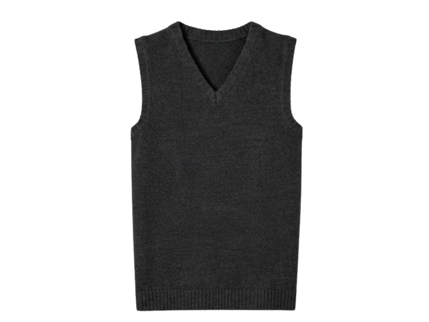 School V-Neck Sweater Vest Charcoal Grey | B2B Low MOQ Wholesale Manufacturer