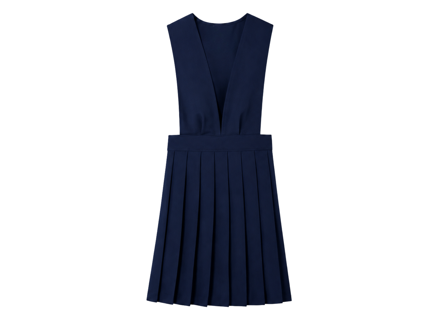 School V-Neck Pleated Jumper Navy Blue | B2B Low MOQ Wholesale Manufacturer