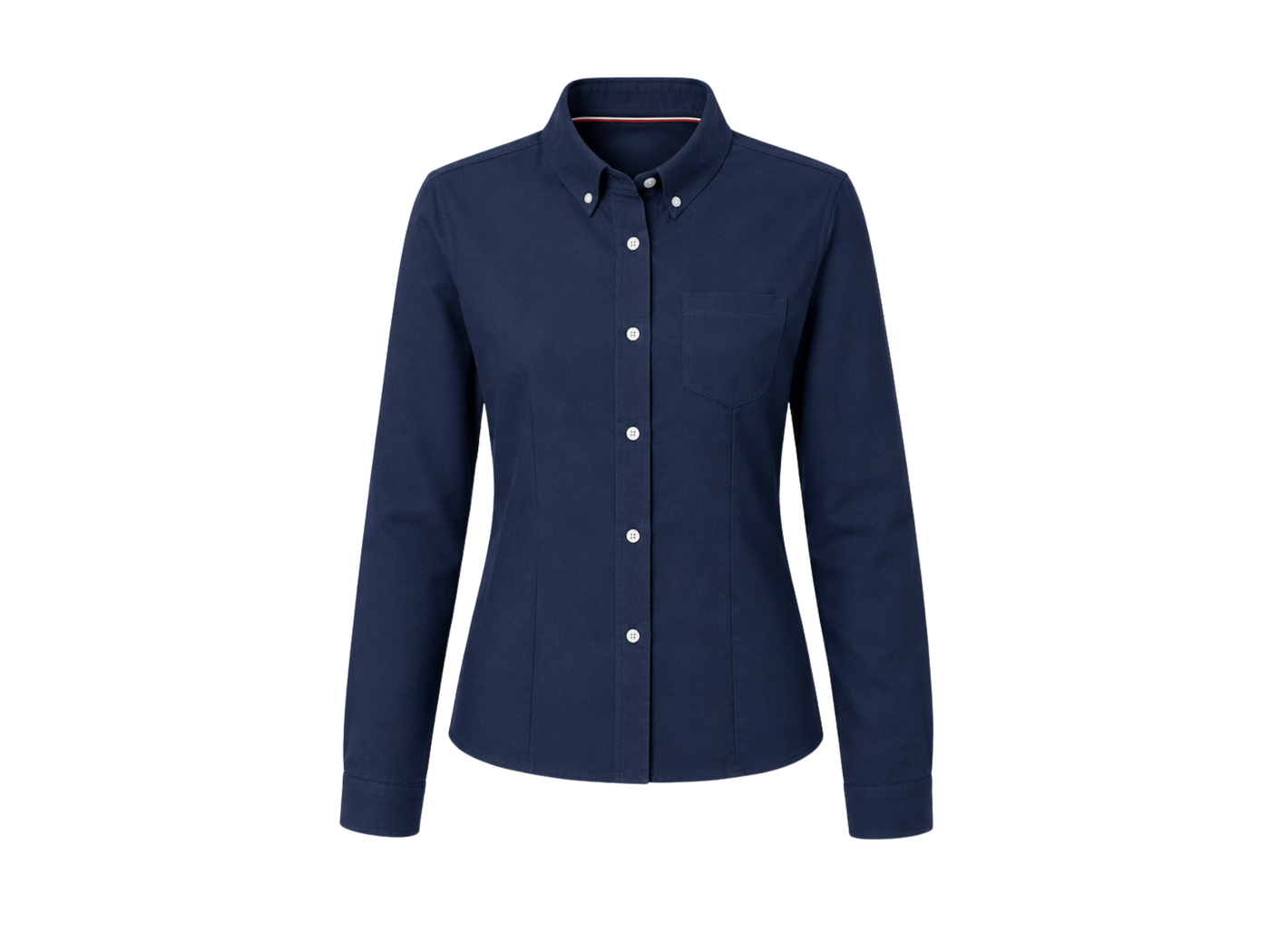 School Long Sleeve Fitted Shirt Navy Blue | B2B Low MOQ Wholesale