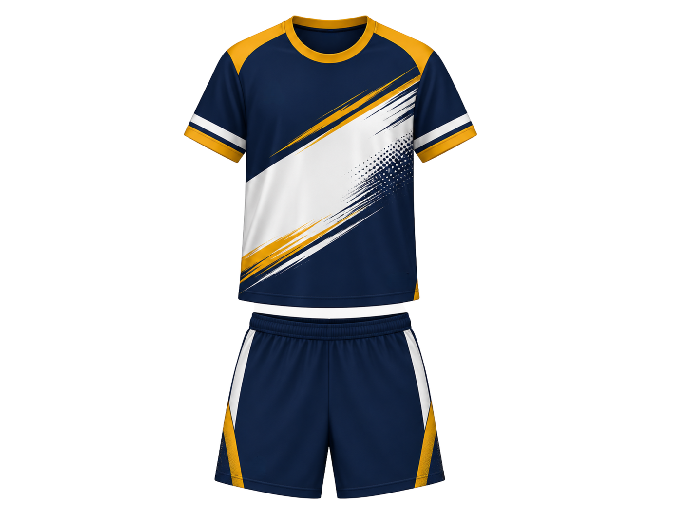 Custom Navy & Yellow Dart Uniform Team Set Wholesale, Low MOQ, Personalized Name & Number
