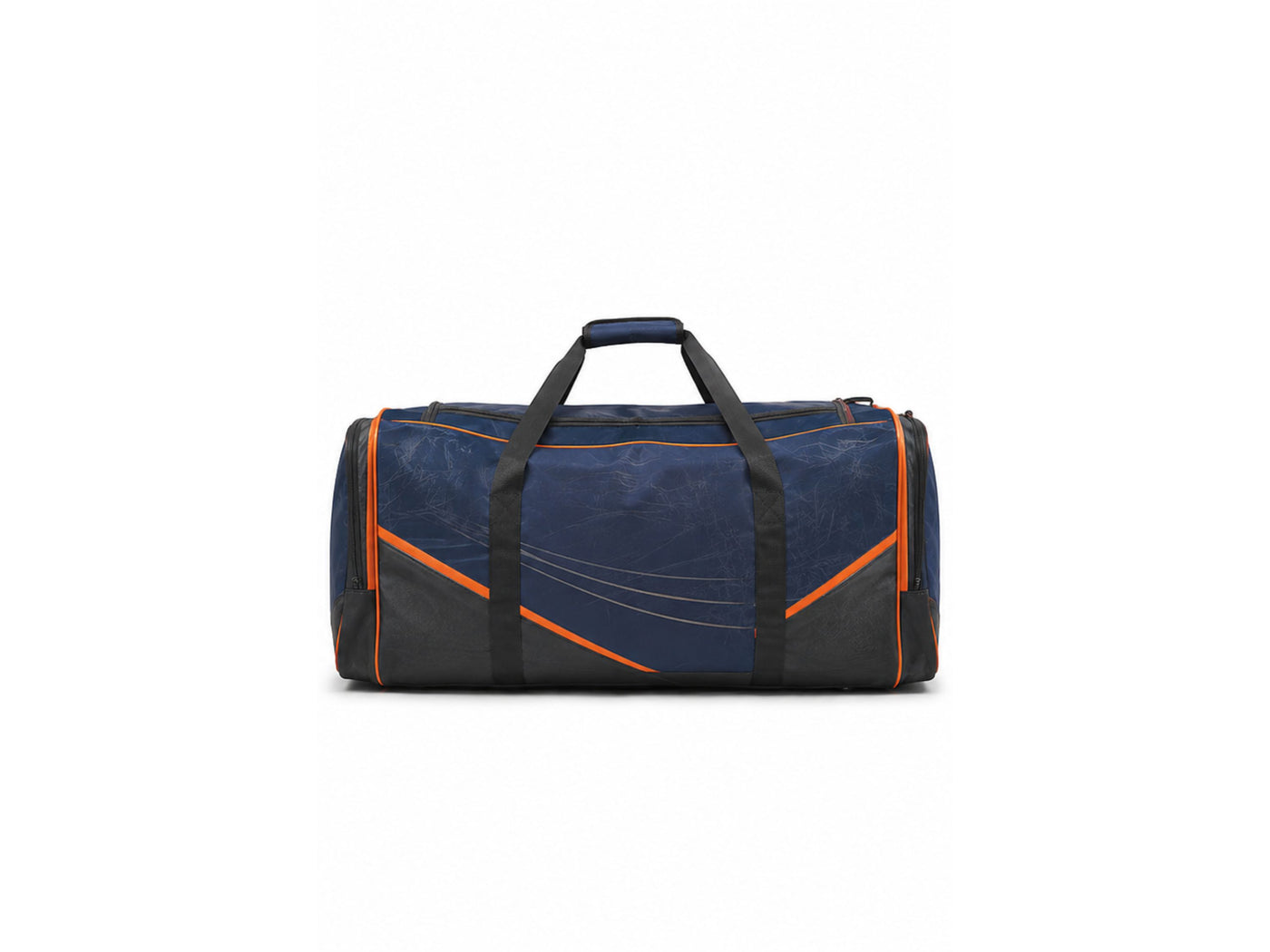 Custom Ice Hockey Team Bag – Navy Orange Sublimated Hockey Duffel Bag for Wholesale Orders