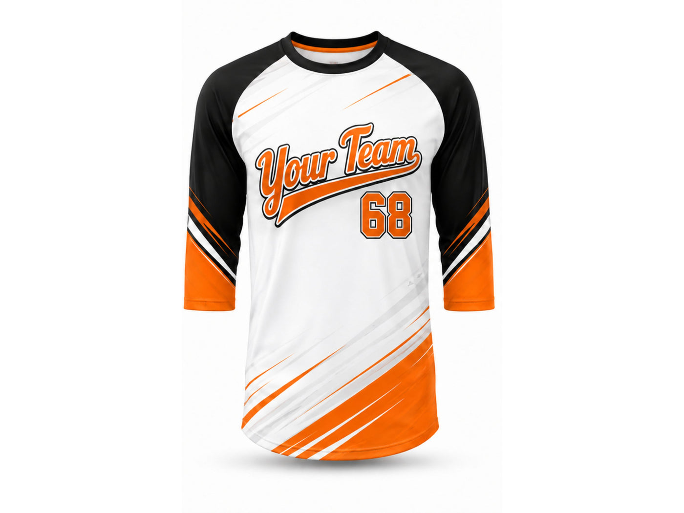 White, Orange & Black Shirt – Custom Team Apparel, Wholesale Bulk, Low MOQ