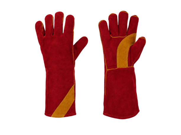 Wholesale Welders Gauntlet Red/Yellow B2B Low MOQ Workwear Gloves