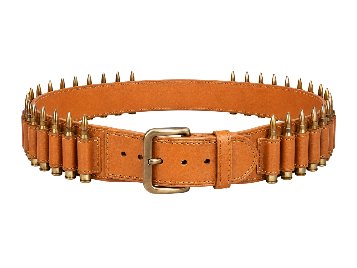 Leather Cartridge Hunting Belt – Tan Brown | B2B Low MOQ