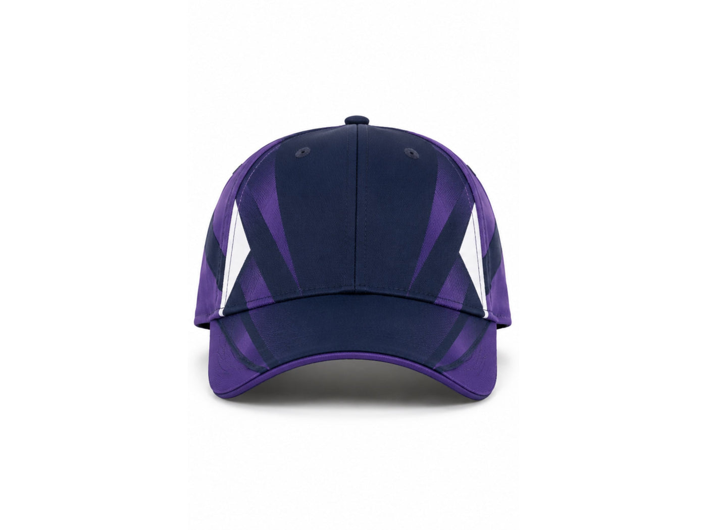 Custom Navy Purple Cricket Cap – Wholesale Team Headwear for Clubs