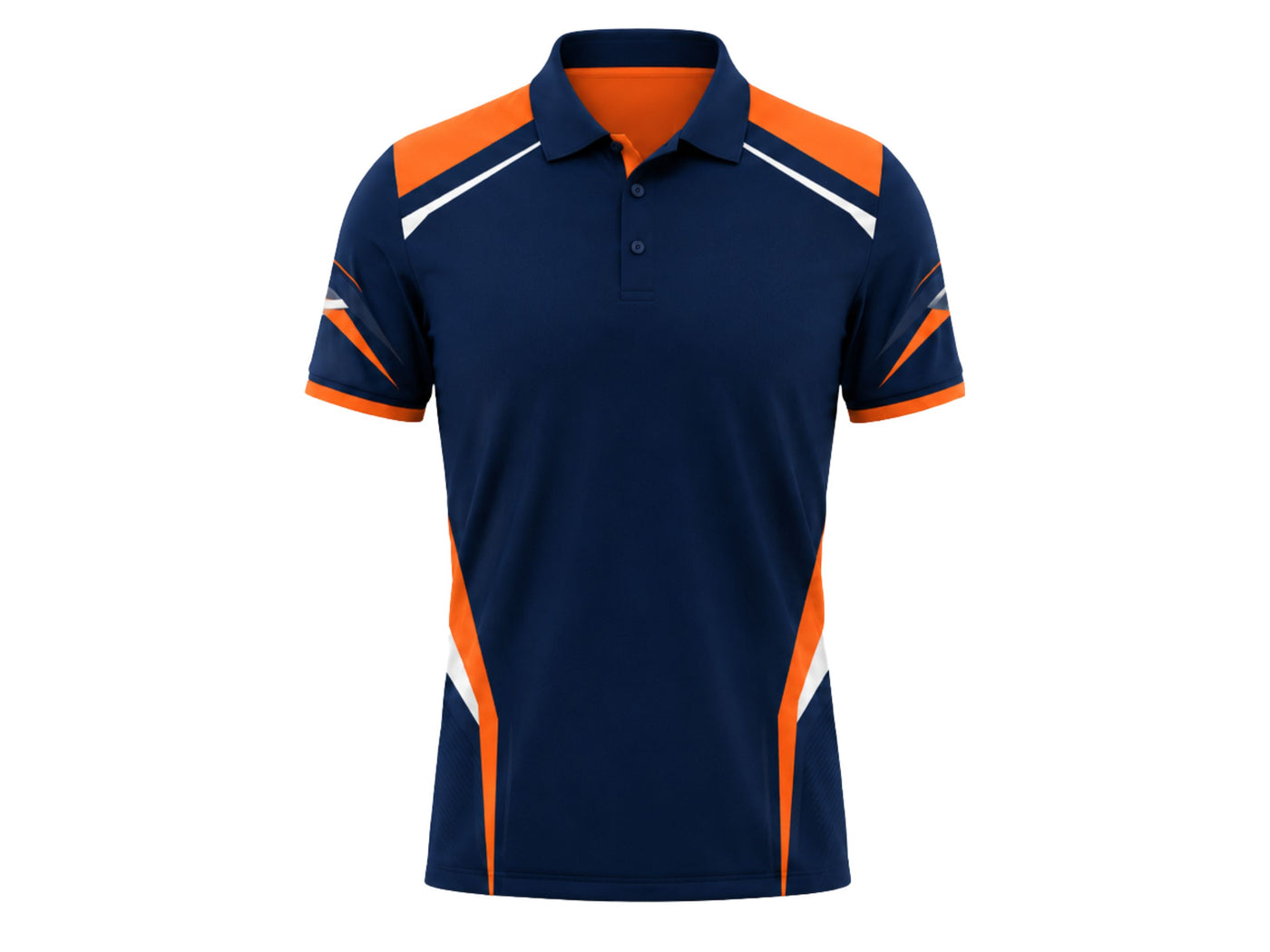 Custom Navy Orange Rugby Polo Shirt | Wholesale Team Polo for Clubs Coaches and Bulk Orders