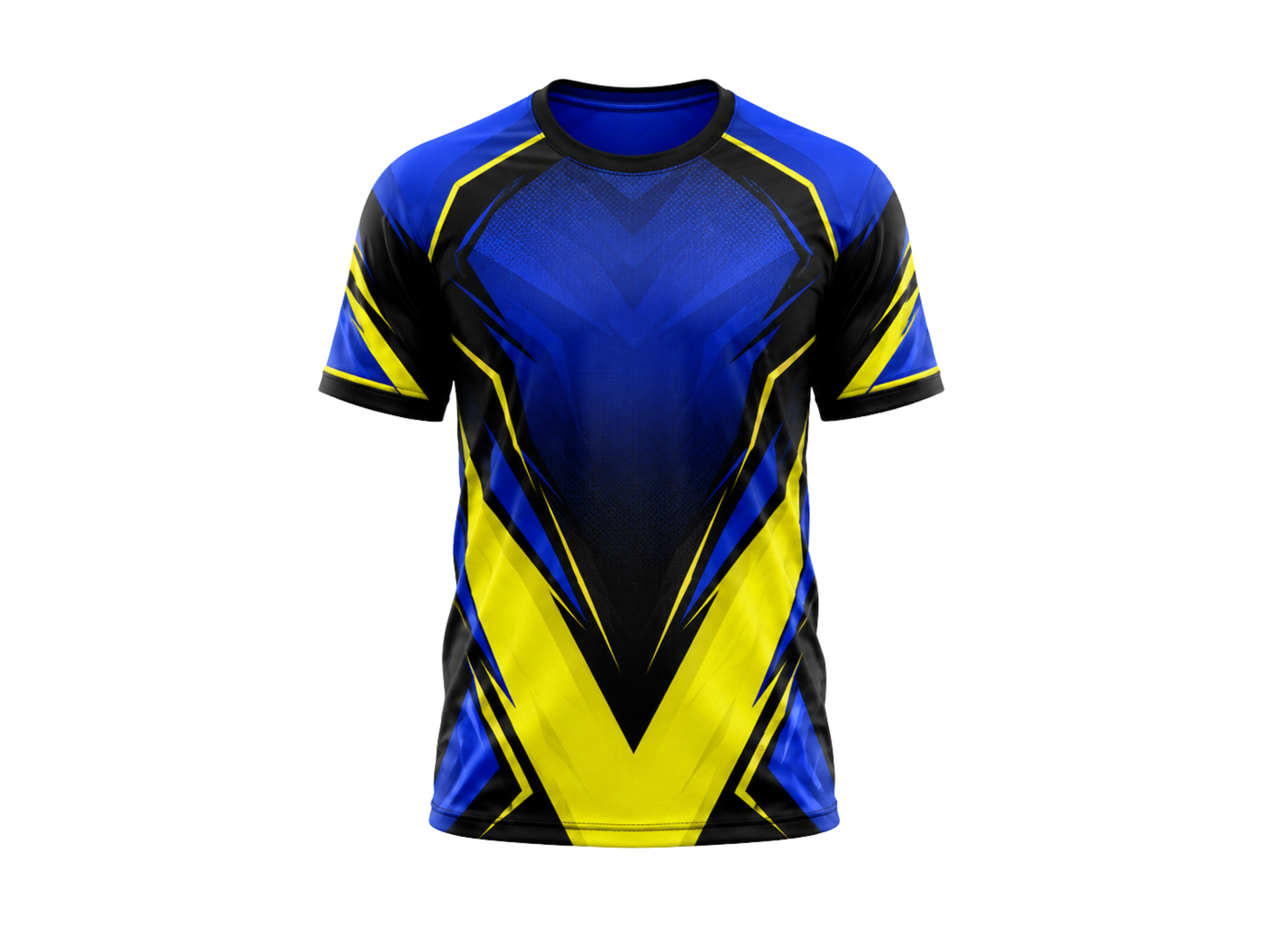 Blue, Black & Yellow ESports Jersey – Team Gaming Performance Wear, Wholesale Bulk, Low MOQ