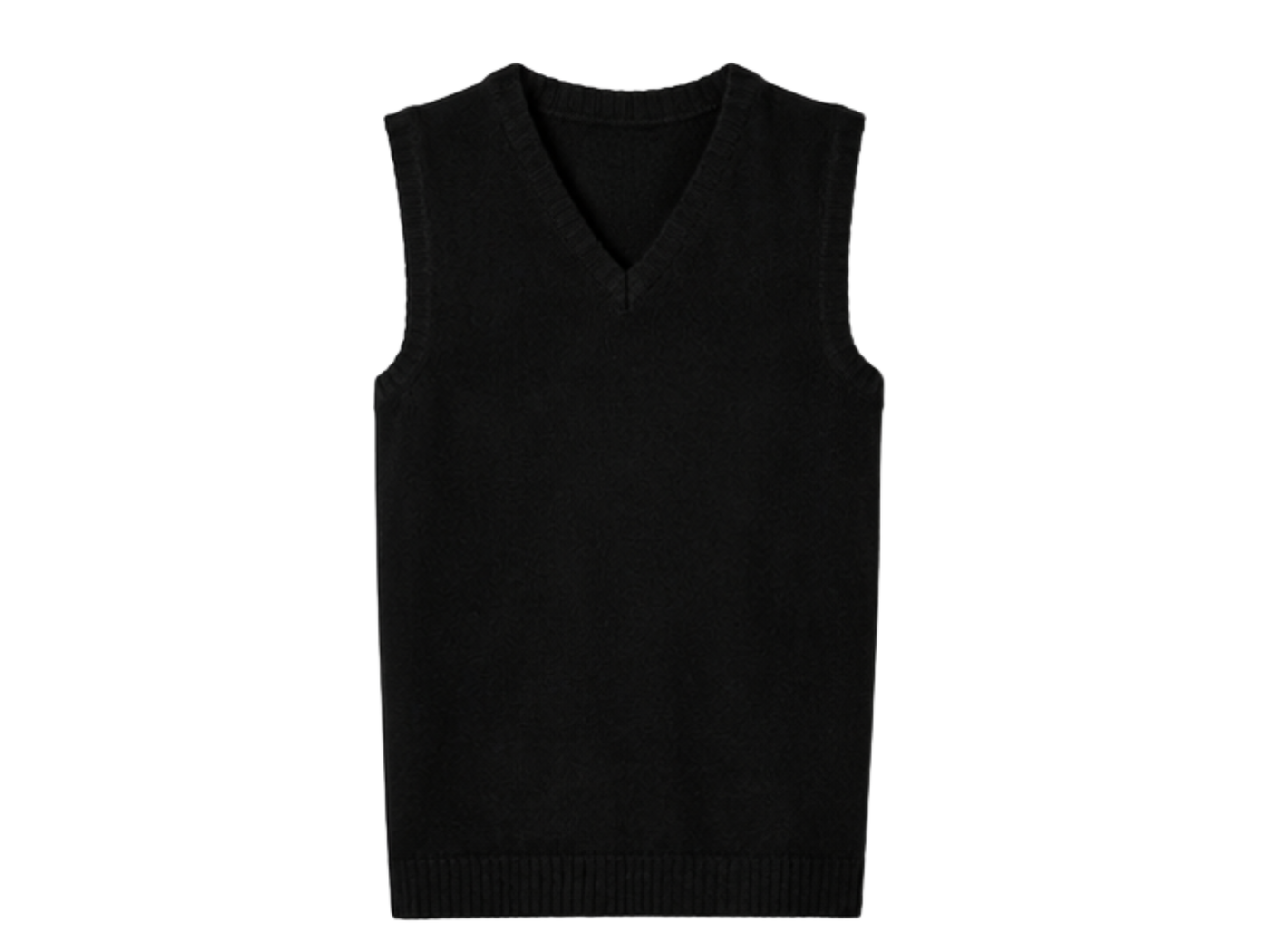 School V-Neck Sweater Vest Black | B2B Low MOQ Wholesale Manufacturer
