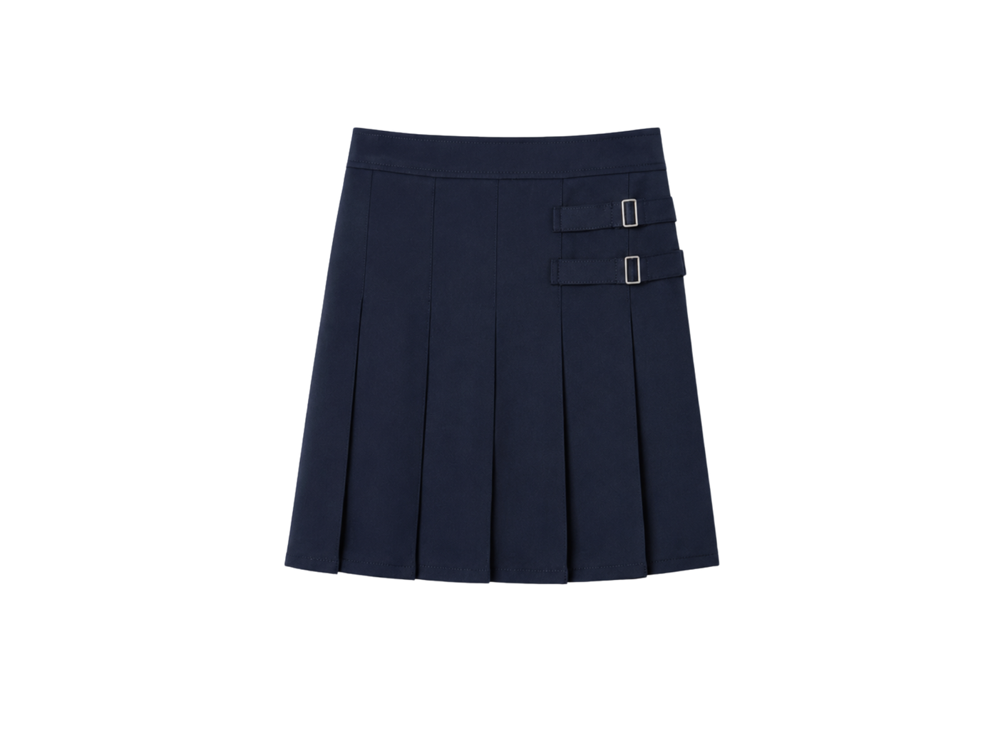 School Pleated Two-Tab Skirt Navy Blue | B2B Low MOQ Wholesale