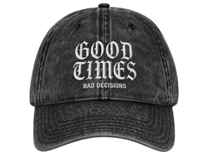 Custom Black Acid Wash Cap B2B