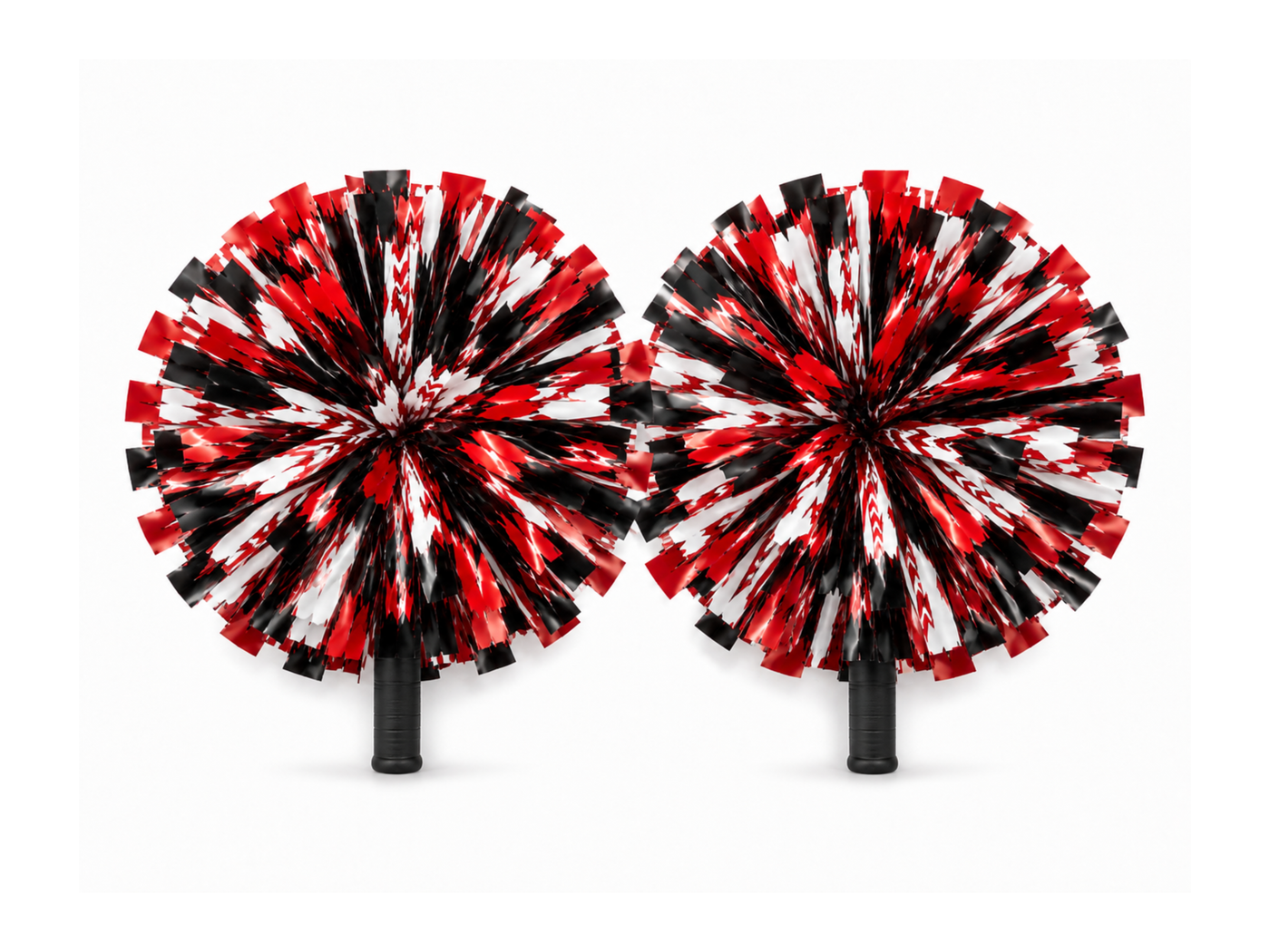 Custom Red Black Cheer Poms – Wholesale Cheerleading Pom Poms for Teams
