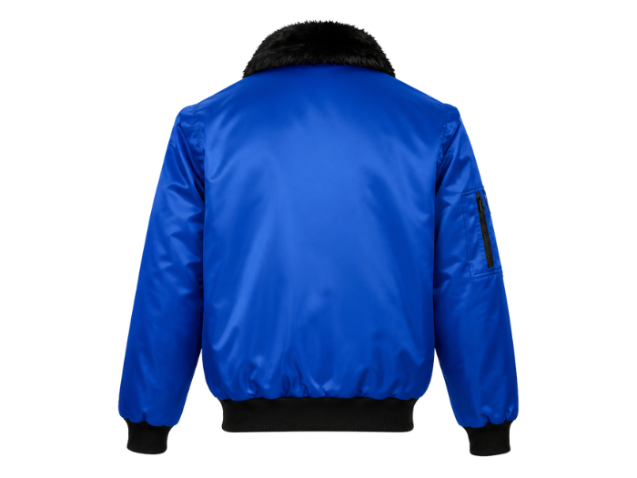 Custom Blue Pilot Jacket Wholesale Workwear Jacket Supplier for B2B Buyers
