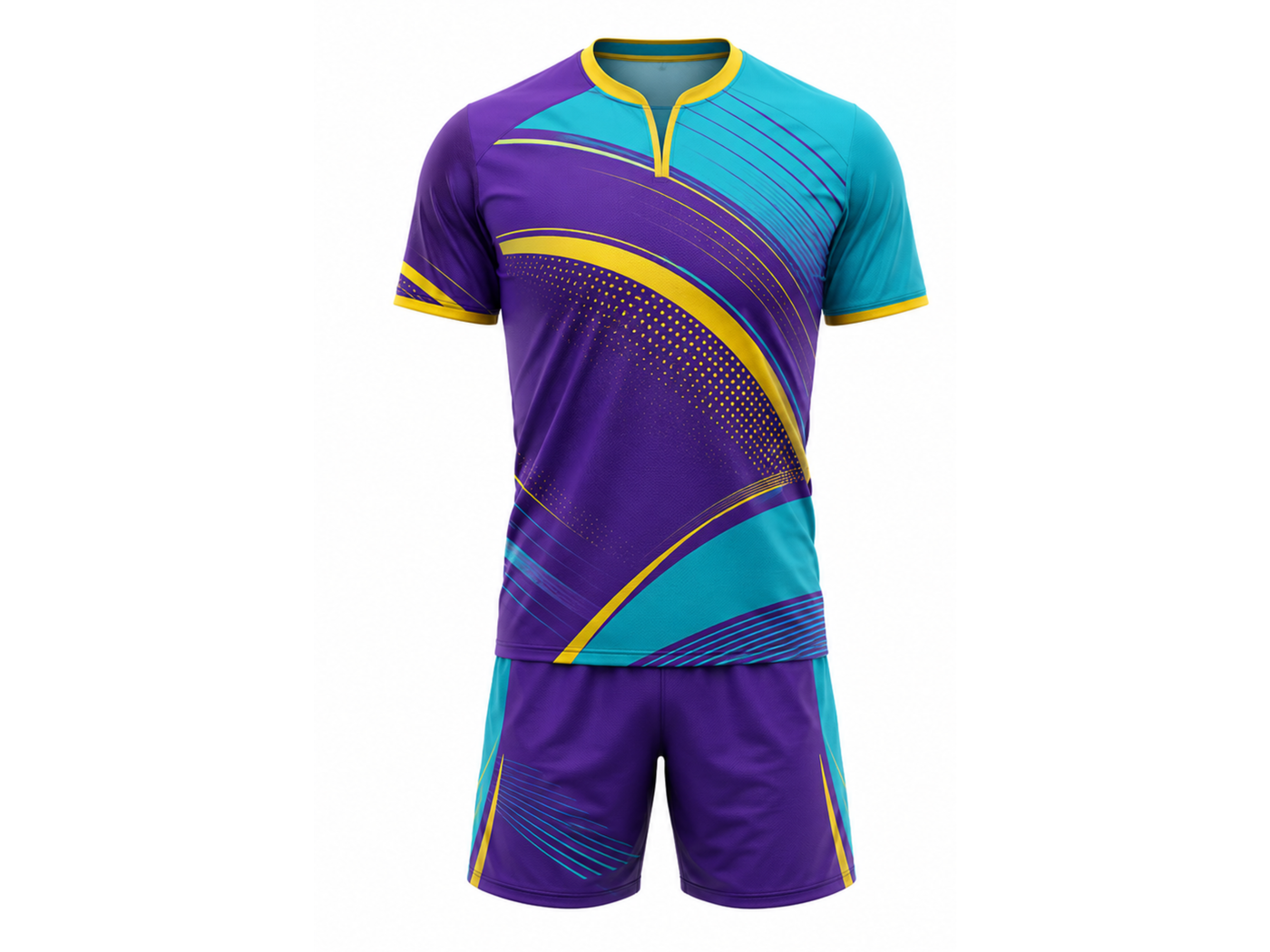 Purple & Teal Squash Uniform – Bulk Team Jersey & Shorts, Low MOQ, Wholesale Performance Set