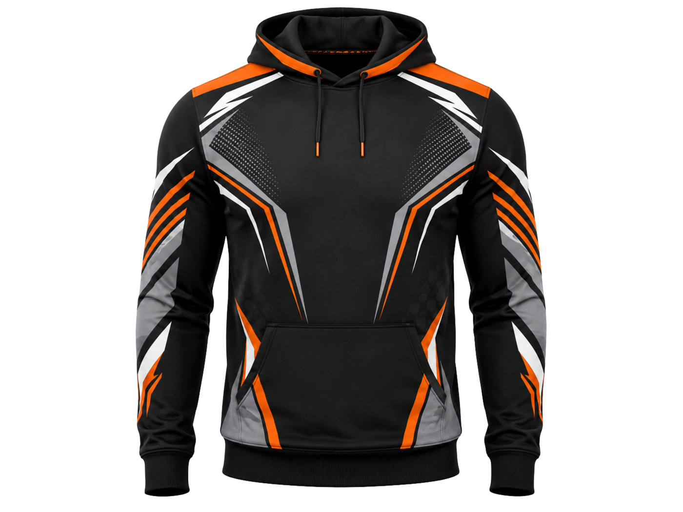 Custom Black Orange Rugby Hoodie | Wholesale Team Warmup Hoodie for Clubs Schools and Bulk Orders