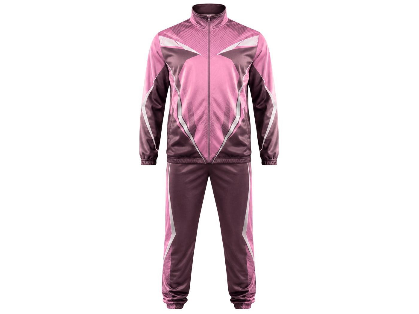 Custom Wrestling Warm-Up Set | Wholesale Wrestling Team Jacket and Pants Pink White | Apparels Bridge