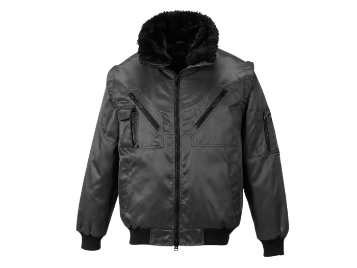 Custom Pilot Hooded Jacket Workwear Dark Grey B2B Low Jacket Manufacturer
