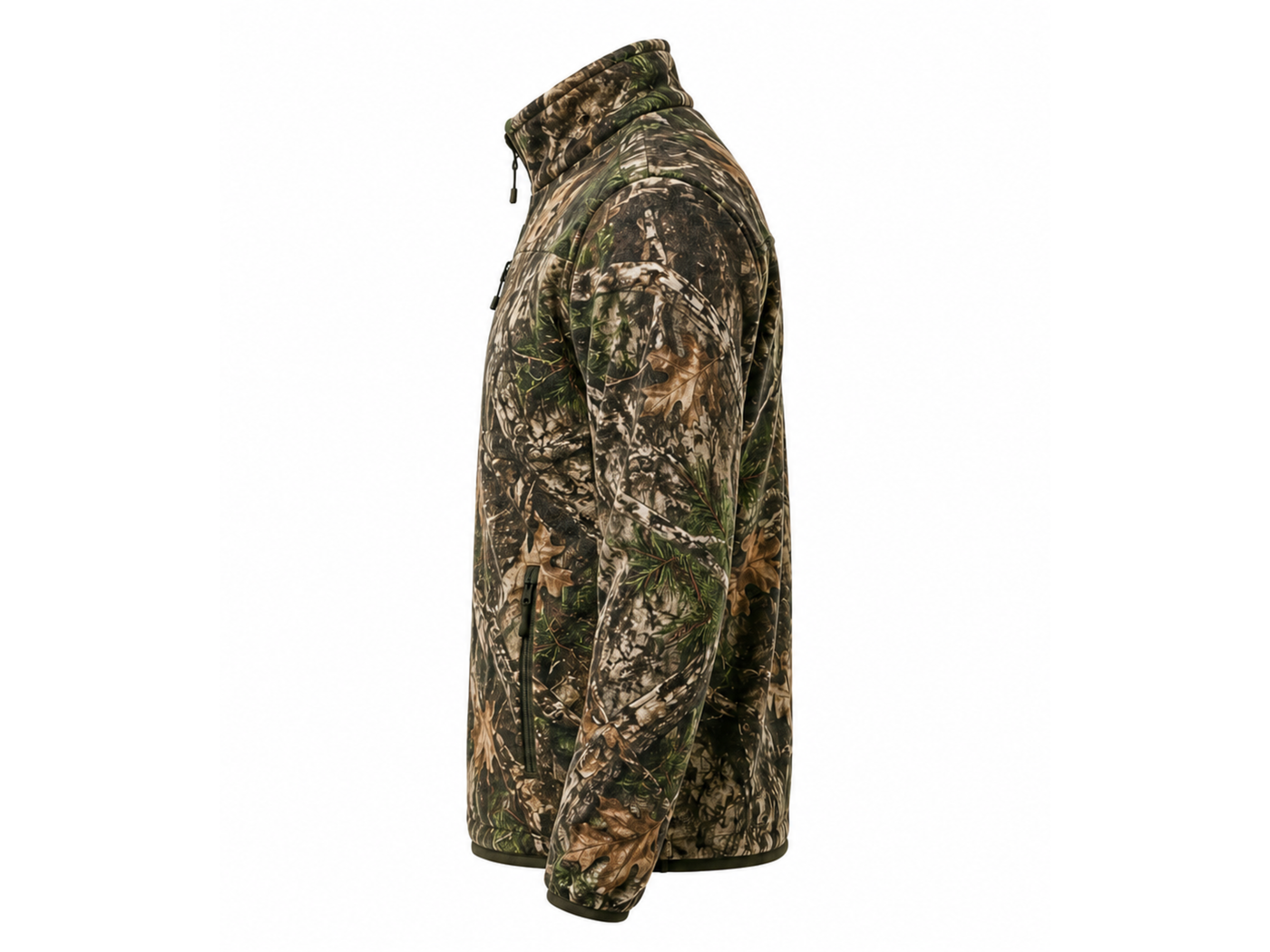 Fleece Hunting Jacket – Green Brown Camouflage | B2B Low MOQ