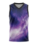 Custom Sublimated Basketball Jersey – Purple Galaxy Design | Wholesale Manufacturer