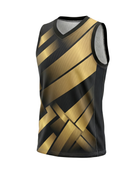 Custom Black Gold Sublimated Basketball Jersey | Wholesale Basketball Jersey Manufacturer