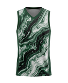 Custom Green Marble Sublimated Basketball Jersey | Wholesale Basketball Jersey Manufacturer