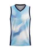 Custom Light Blue Cloud Sublimated Basketball Jersey | Wholesale Basketball Jersey Manufacturer